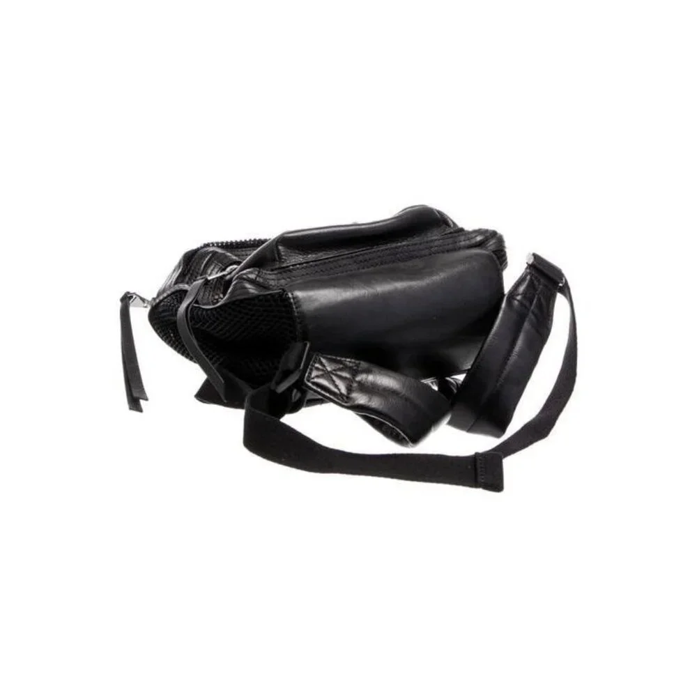 Rebecca Minkoff Mini MAB Backpack Black Mesh Leather Trim NWT